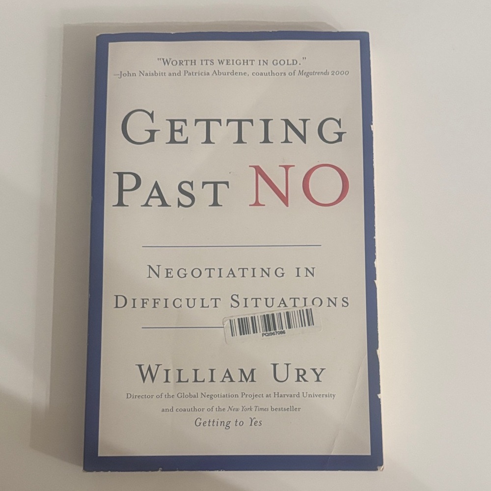 Getting Past No Book by William Ury